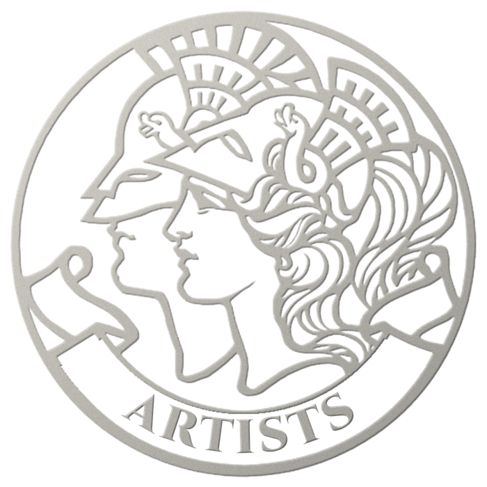 The Artists Rifles badge: Mars and Minerva.