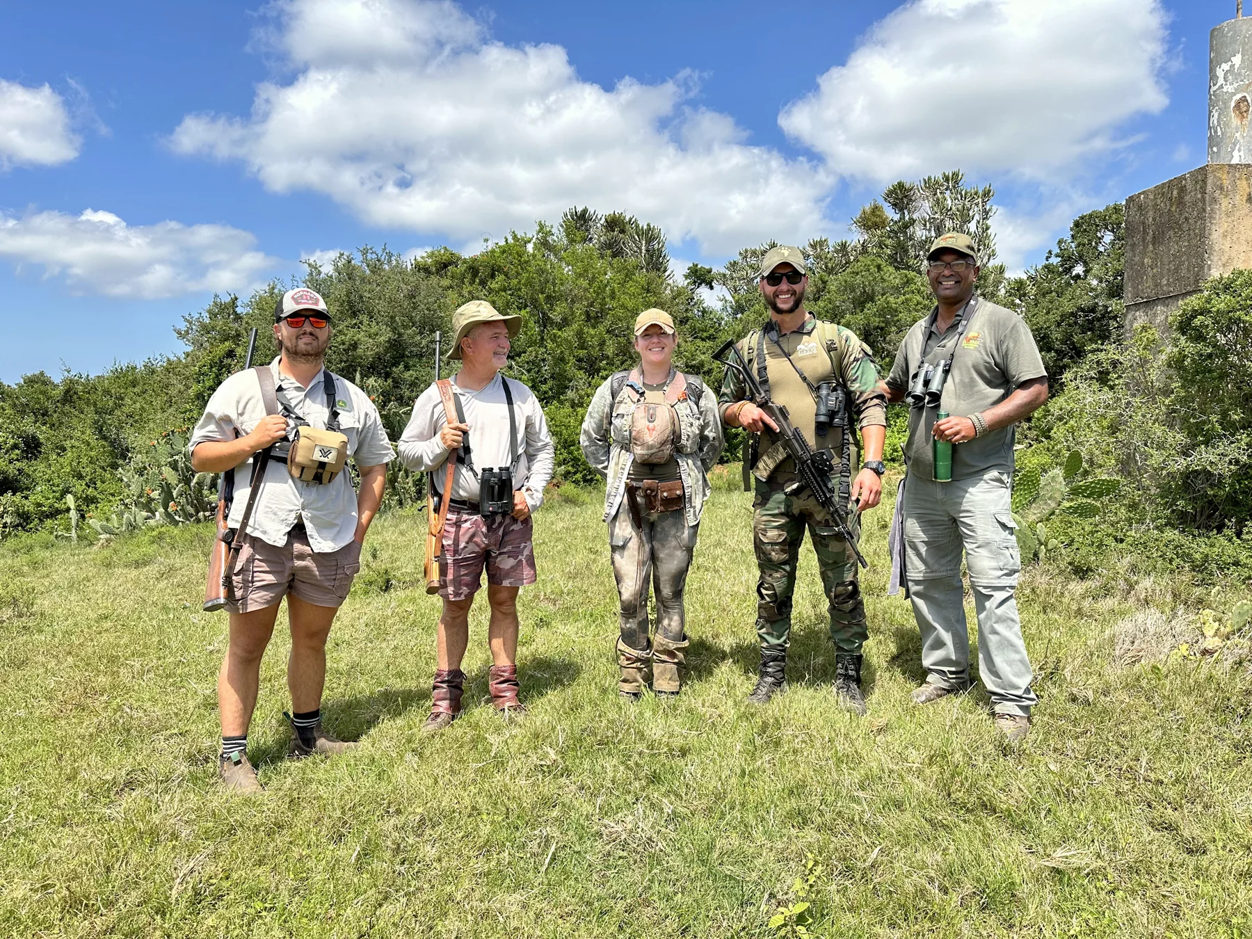 The Kubusi wildlife team in the field